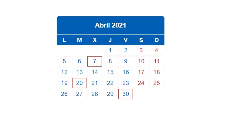 Plazos impuestos abril 2021